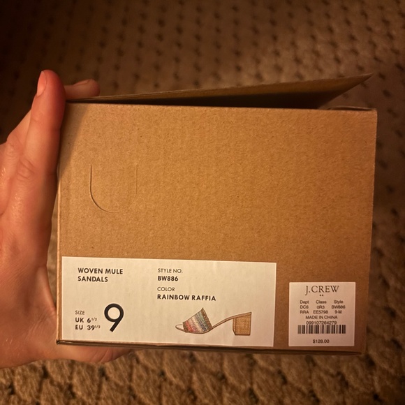 J.Crew Raffia mules US 9 NIB - Picture 5 of 5